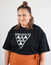 Load image into Gallery viewer, Mana Wahine T-Shirt / Tīhate Black
